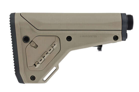 Magpul UBR GEN2 Collapsible Stock in FDE has a storage compartment